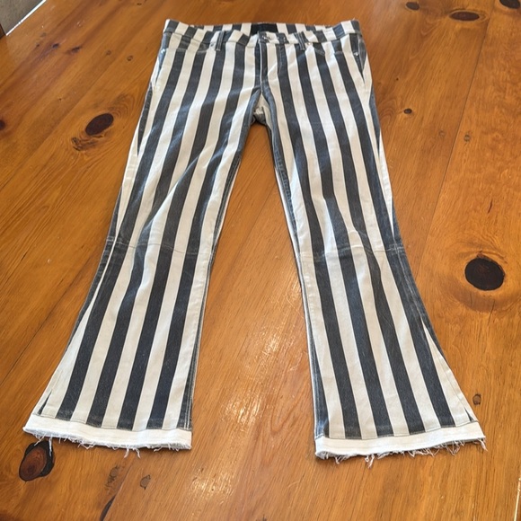 RtA Kiki Striped kick flare leather pants - Picture 8 of 17